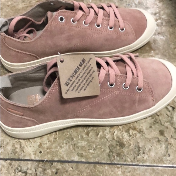 NWB PALLADIUM WOMENS WANDER LACE SUEDE pink shoe - Picture 6 of 7